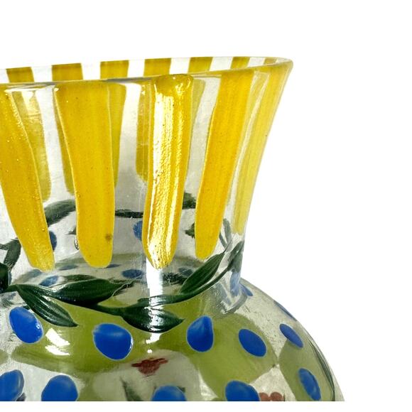 Tracy Porter TCL2 Collection Blown Glass Painted 6" Bud Vase - Picture 2 of 7